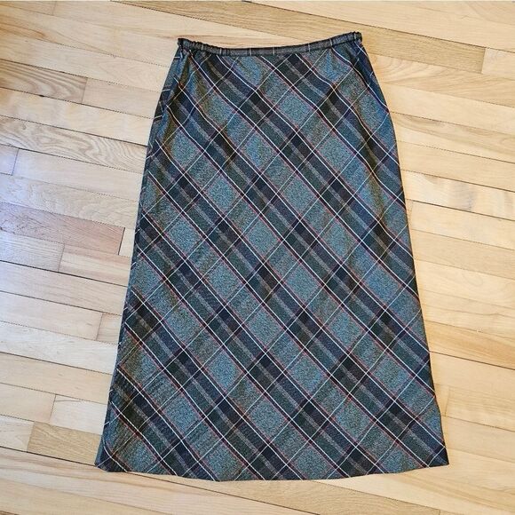 Vintage JM Collection Plaid Maxi Skirt - Picture 6 of 9
